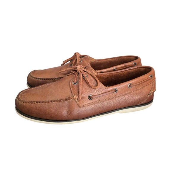 Peter Millar Boat Shoes Mens Size 11.5M Brown Leather Lace Up main image 8